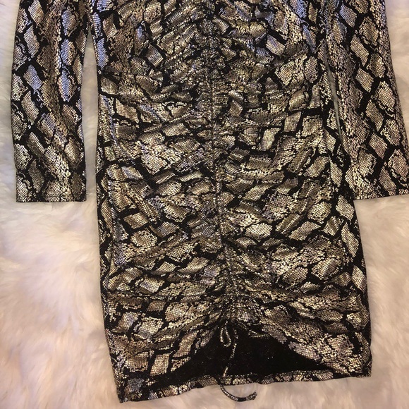 Snakeskin Ruched Dress - Picture 3 of 3